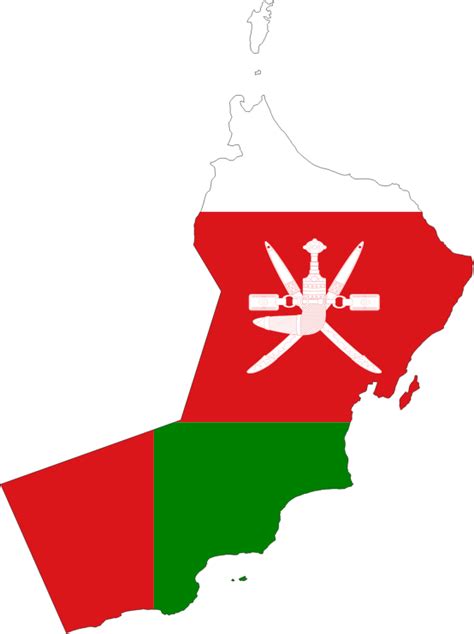 Oman Map Flag With Stroke Openclipart
