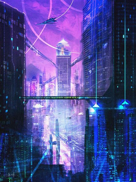 Future City Concept Sketch 2 By Idaisan Futuristic City Cyberpunk