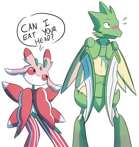 Lurantis And Scyther Pokemon Danbooru