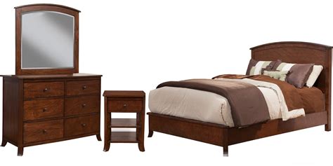 Mahogany Cal King Panel Bedroom Set 4pcs Baker Alpine Traditional