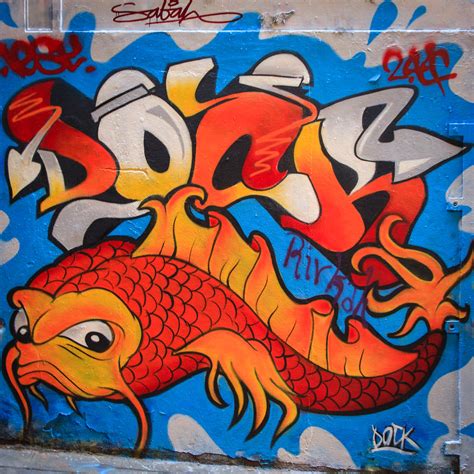 Koi Fish Street Art In Hosier Lane Melbourne Urban Pixel Flickr