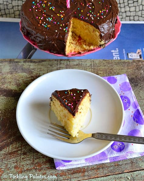 Eggless Vanilla Sponge Cake Recipe With Chocolate Buttercream Frosting