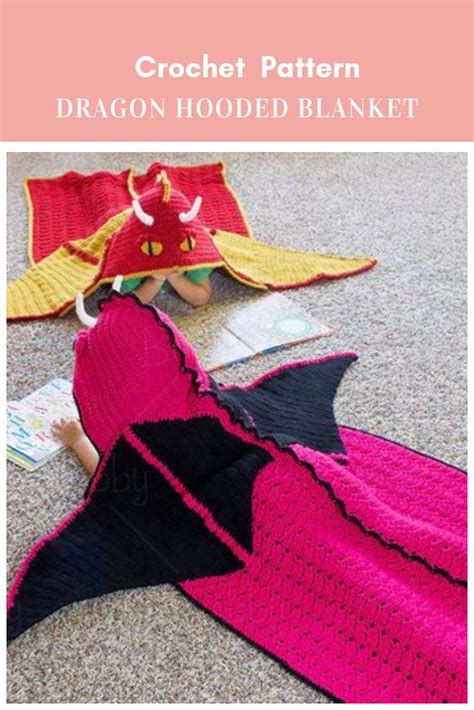 Hooded Dragon Blanket Pattern Crochet Arcade