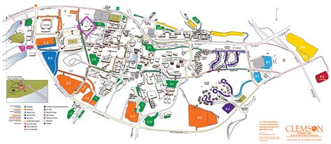 Clemson University Clemson Campus Map