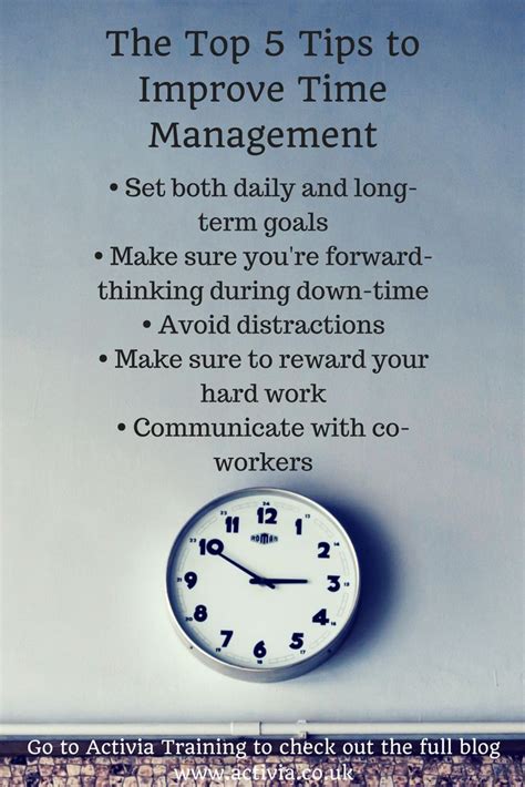 Management Top 5 Tips To Improve Time Management To Boost