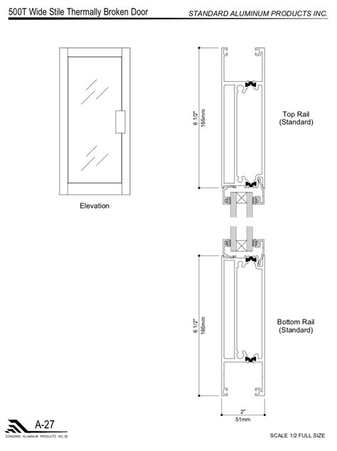 T Wide Stile Thermally Broken Door Standard Aluminum Products Inc