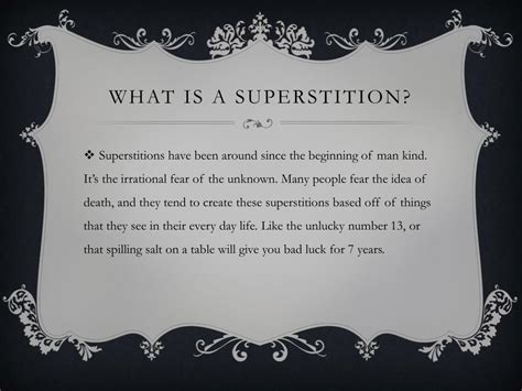 Ppt Superstitions Powerpoint Presentation Free Download Id2456646