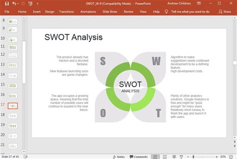 Cara Membuat Slide Analisis SWOT PowerPoint Dengan Template PPT