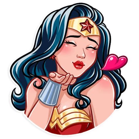 A Woman With Blue Hair And A Red Heart In Her Hand Wearing A Wonder Costume