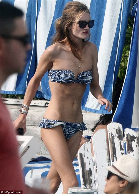 where s the rest of her rosie huntington whiteley parades her shrinking frame in teeny bikini w1