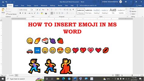 How To Insert Emojis In Ms Word😋 Youtube