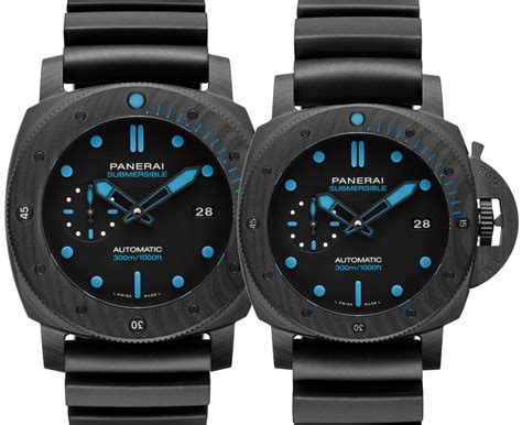 Panerai Submersible Carbotech 42mm Pam 960 And 47mm Pam 1616 Watches