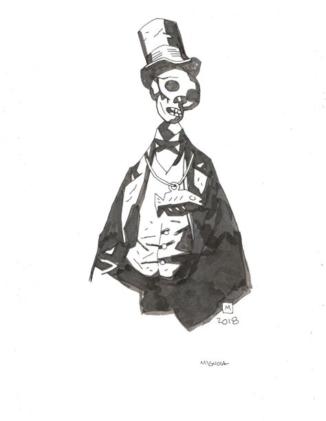 Art Mignola Drawing Skull Guys Mignolaverse
