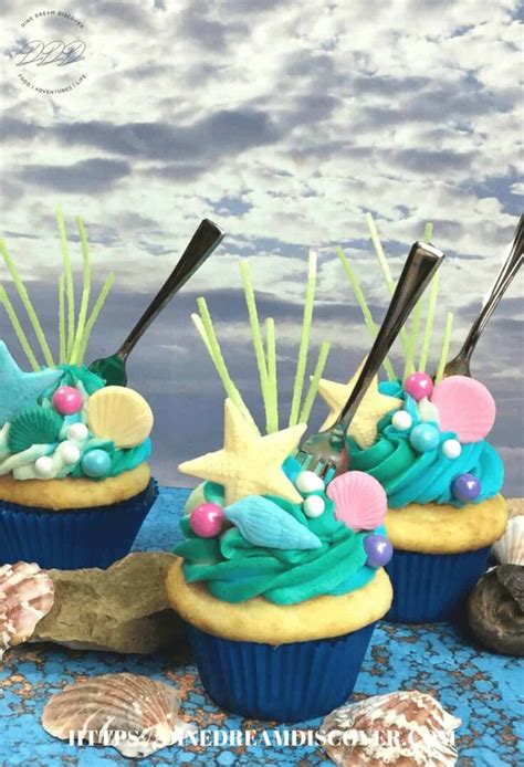 Little Mermaid Cupcakes Recipe Dine Dream Discover