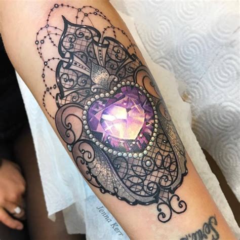 By Jenna Kerr Jewel Tattoo Tattoo Cover Up Lace Tattoo Neue Tattoos