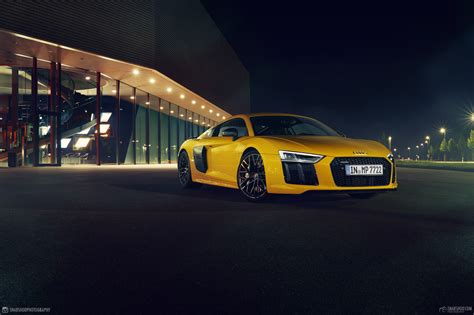 Audi R8 V10 Plus Quattro Vegas Yellow Snabshod Photography By Daniel