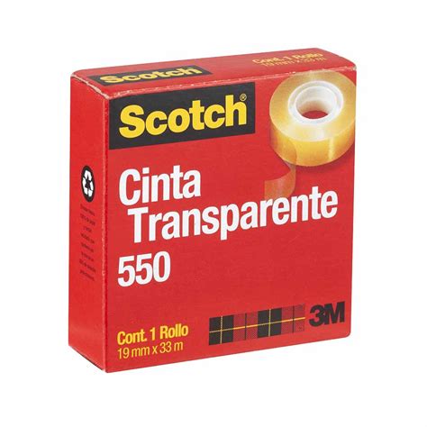 Cinta Adhesiva Transparente 3m Scotch 550 Caja 1un Plazavea