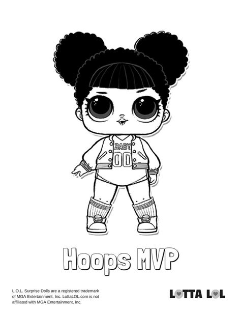 Hoops Mvp Coloring Page Lotta Lol Lol Dolls Coloring Pages Kids