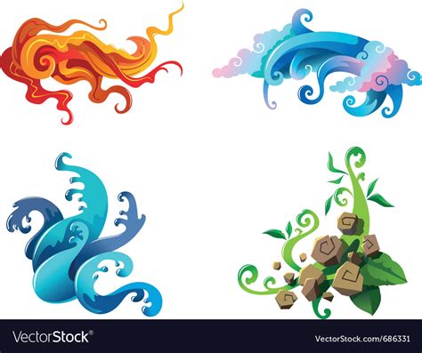 Four Elements Royalty Free Vector Image Vectorstock