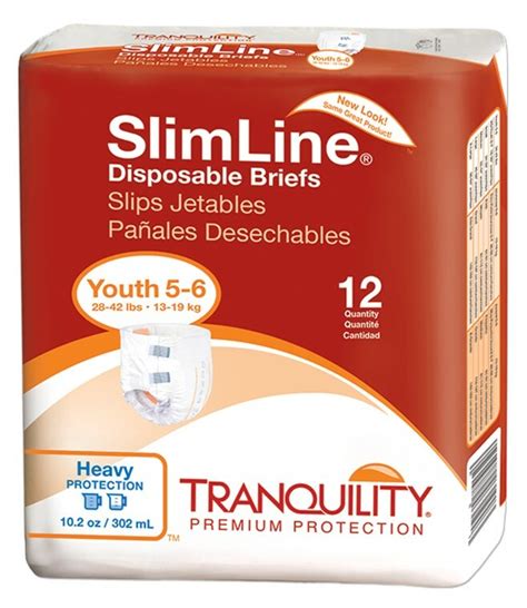 Tranquility Slimline Disposable Briefs With Tabs Heavy Carewell