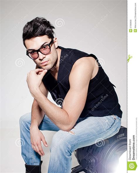 Man Doing A Fashion Photo Shoot Stock Photo Image Of