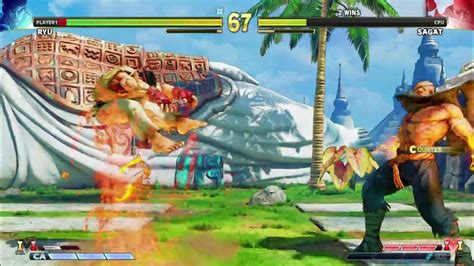 Ryu Vs Sagatcpu難易度8 Street Fighter 5 Youtube