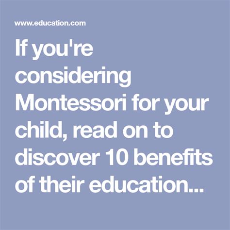 10 Benefits Of A Montessori Preschool Montessori Preschool