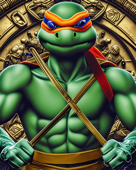Teenage Mutant Ninja Turtle Leonardo Insanely Detailed And Intricate