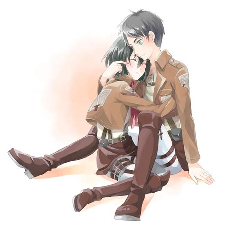 Mikasa Ackerman And Eren Yeager Shingeki No Kyojin Drawn