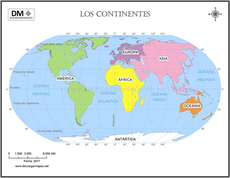 Mapamundi Con Nombres De Los Continentes Reverasite