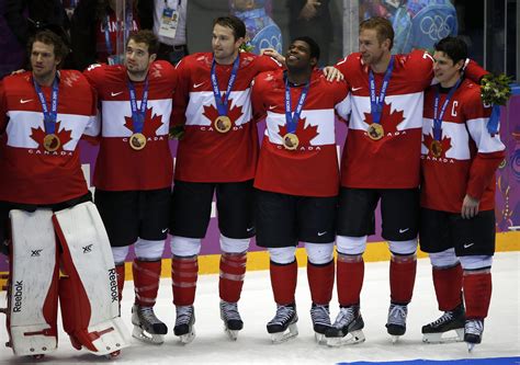 The last time the indian hockey team won a medal was at the 1980 edition moscow. Canadian players pose during the medal presentation ...