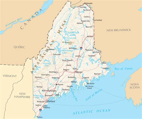 Maine Reference Map