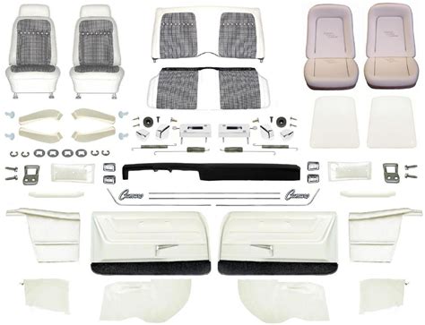 1969 Camaro Convertible Master Deluxe Houndstooth Interior Kit White