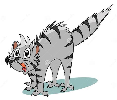 Cat Scared Stock Illustration Illustration Of Little 44225164