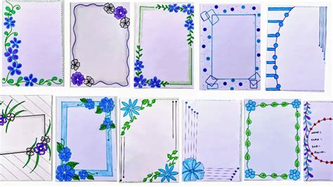 11 Easy Border Design For Project Border Design Paper Design