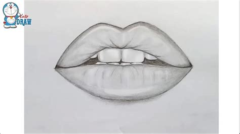 How To Draw Lip By Pencil Step By Step Youtube Lips Drawing Mouth