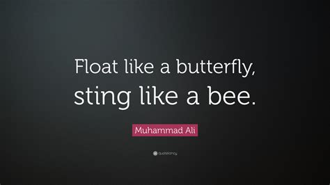 Muhammad Ali Quote “float Like A Butterfly Sting Like A Bee” 20