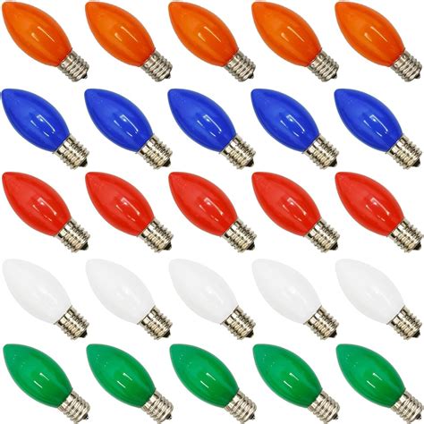 Goothy Pack Multicolor C Led Christmas Light Bulbs C Replacement