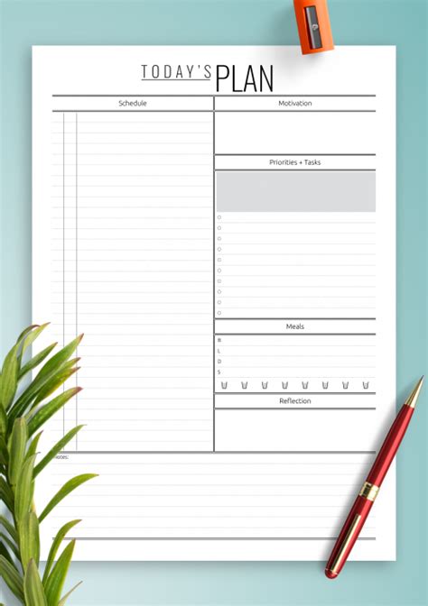 Download Printable Daily Planner With Time Slots Template Pdf