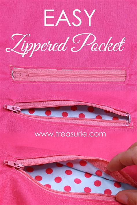 Zippered Pockets How To Sew A Zipper Pocket Treasurie