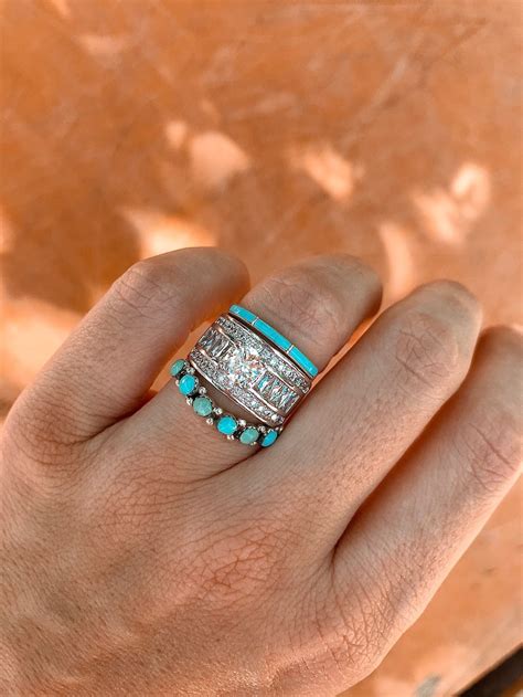 Turquoise Wedding Ring Stacker Bennett Walden