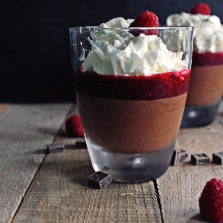 Belgian chocolate mousse with raspberry lambic sauce ...