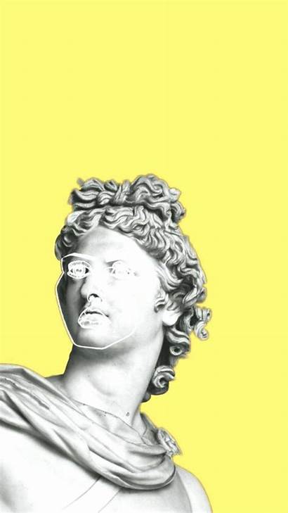 Statue Aesthetic Yellow Lockscreen Wallpapers Greek Statues