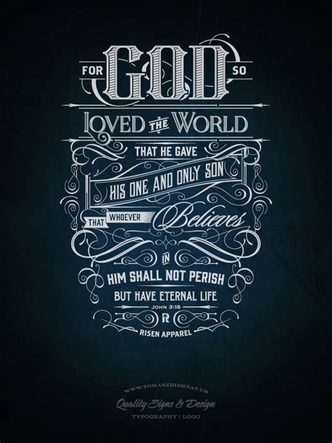 For God So Loved The World Typography On Behance