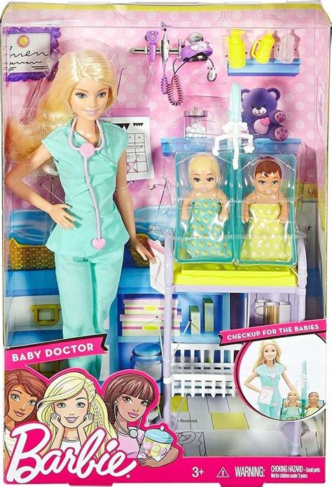 Mattel Barbie Zestaw Kariera Lekarz Pediatra Dvg10 Lalka Barbie