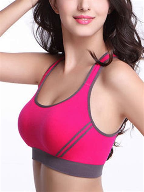 Focussexy Women S Breathable X Shape Sports Bras Removable Padded Support For Workout Fitness