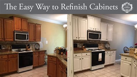 The Easy Way To Refinish Kitchen Cabinets Youtube