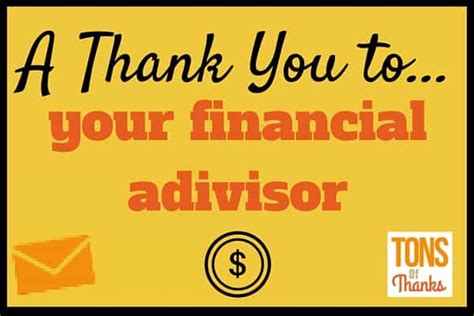 Write Your Financial Advisor A Thank You Note