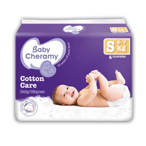 Baby Cheramy Cotton Care Baby Diapers S 3 7 Kg 4 Diapers Up