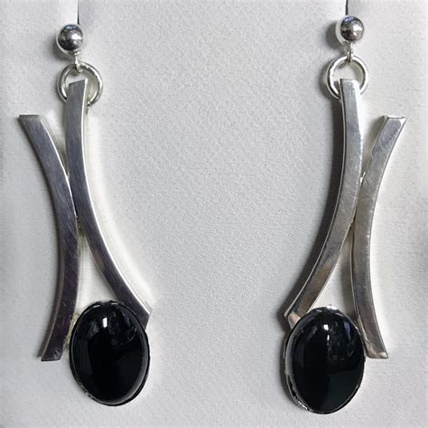 Black Onyx Dangle Earrings